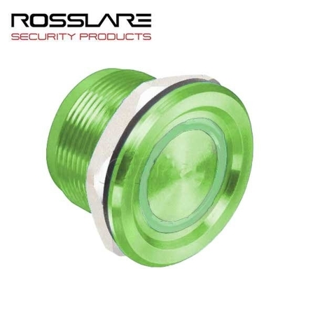 ROSSLARE PIEZOELECTRIC SWITCH W/LED RING, PUSH BUTTON-GREEN ROS-PX-34M